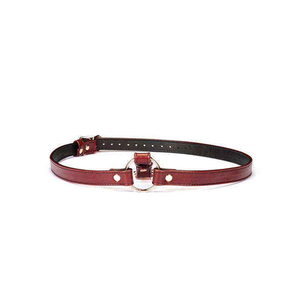 Wine Red Leather Waist Harness
