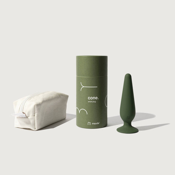 Cone, green - small silicone plug