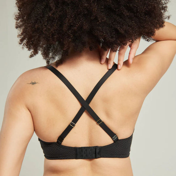 Sheer Deco Bralette - Black