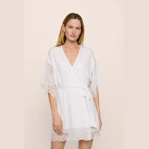 Beatrix Short Robe - White