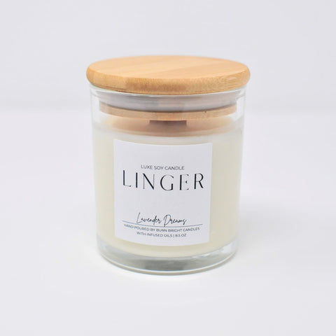 Luxe soy candle in Lavender Dreams