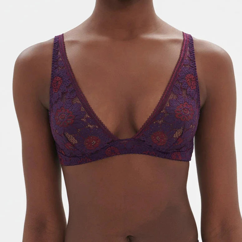 Festive Soft Cup Triangle Bra - Euphoria Purple