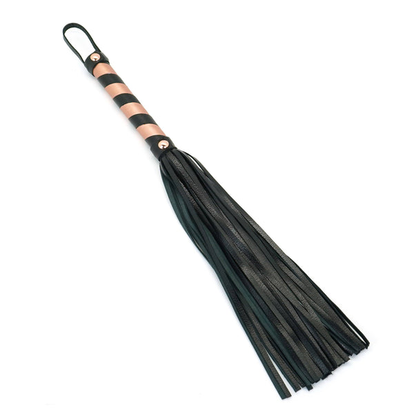 Rose Gold Memory - Leather Flogger Whip