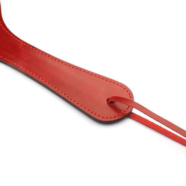 Luxury Red Leather Paddle with Red Rivets