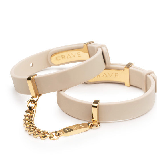 Crave ID Cuffs - Beige/Gold