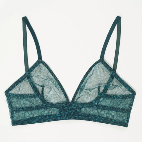 Aegean Soft Cup Triangel Bra - Green Print