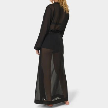 Marcella Long Kimono - Black Bluebella