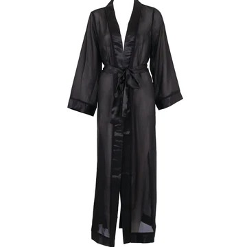 Marcella Long Kimono - Black Bluebella