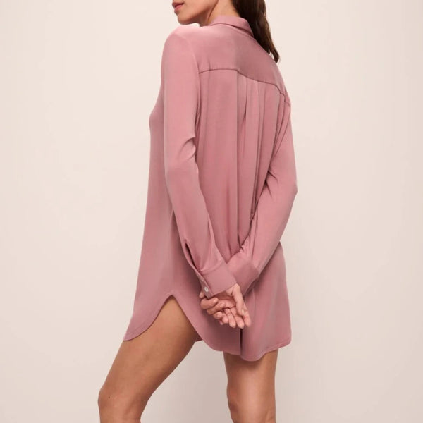 Gisele TENCEL™ Modal Boyfriend Sleepshirt - Old Rose