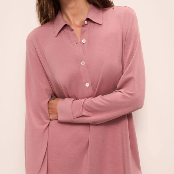 Gisele TENCEL™ Modal Boyfriend Sleepshirt - Old Rose