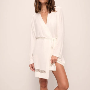 Mia Long Sleeve Robe - Ivory