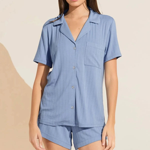 Gisele TENCEL™ Modal Rib Relaxed Short PJ Set - Wedgewood Blue