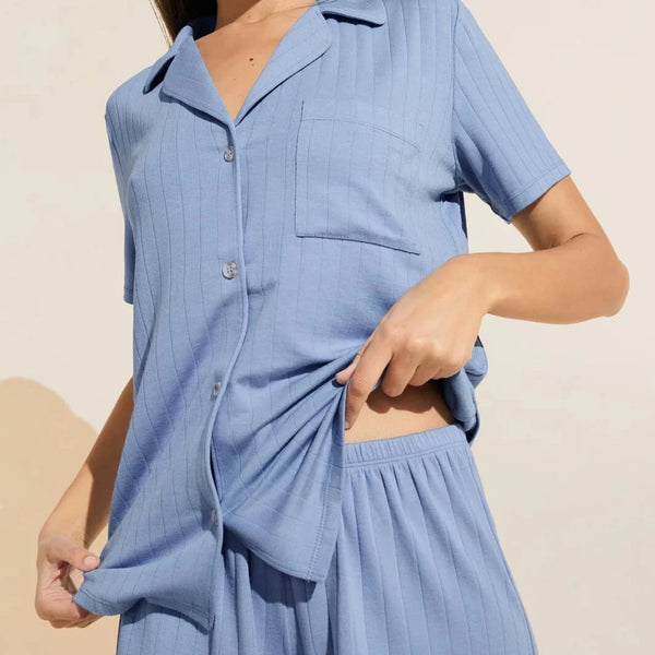 Gisele TENCEL™ Modal Rib Relaxed Short PJ Set - Wedgewood Blue