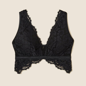 Magnolia Curvy Bralette - Black