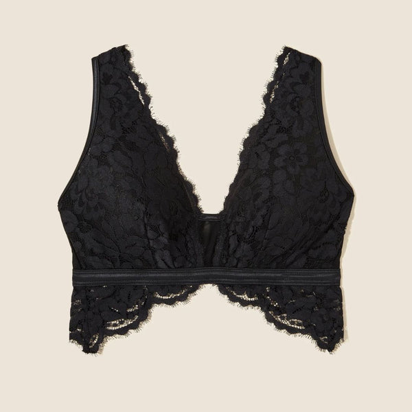 Magnolia Curvy Bralette - Black