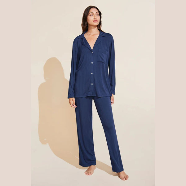 Gisele TENCEL™ Modal Rib Long PJ Set - Navy