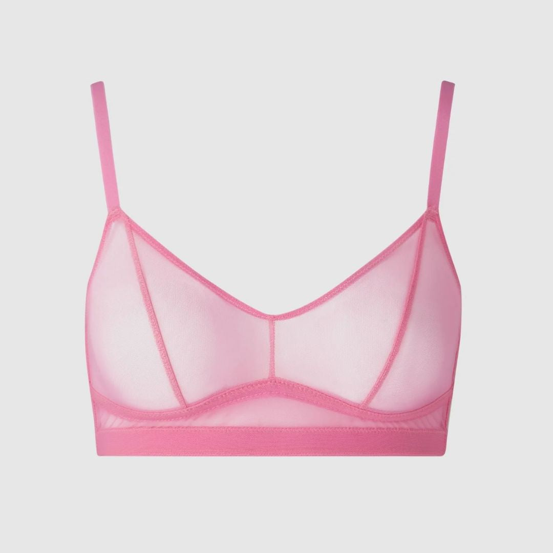 Mesh Balconette - Candy Pink