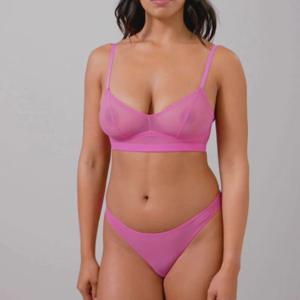 Mesh Thong - Candy Pink