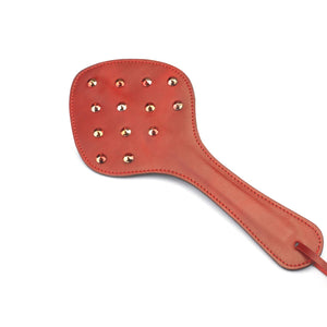 Luxury Red Leather Paddle with Red Rivets