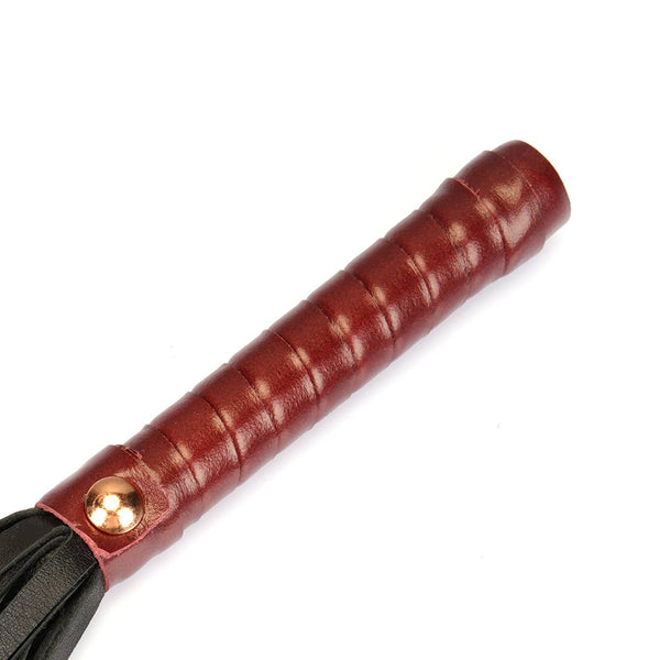 Wine Red Leather Mini Flogger