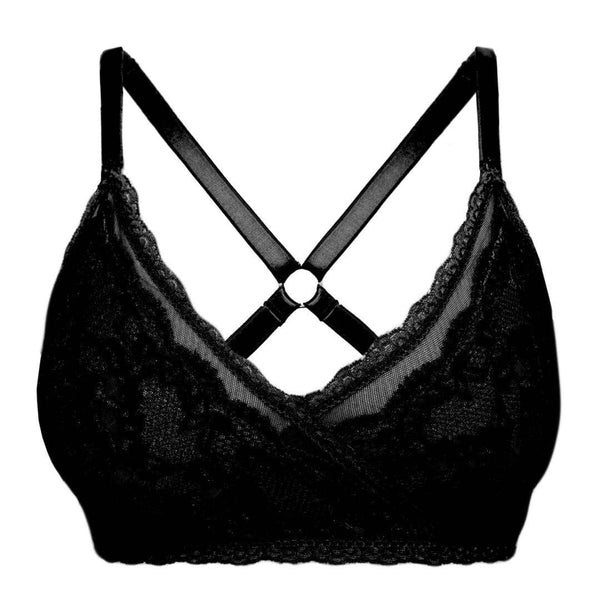 Lacey Racerback Bralette - Black