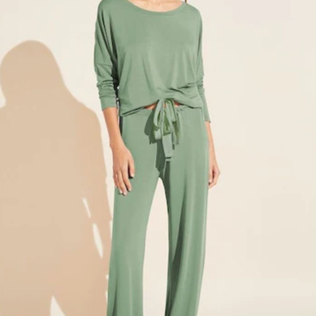 Gisele Tencel Modal Slouchy PJ Set - Mineral Green