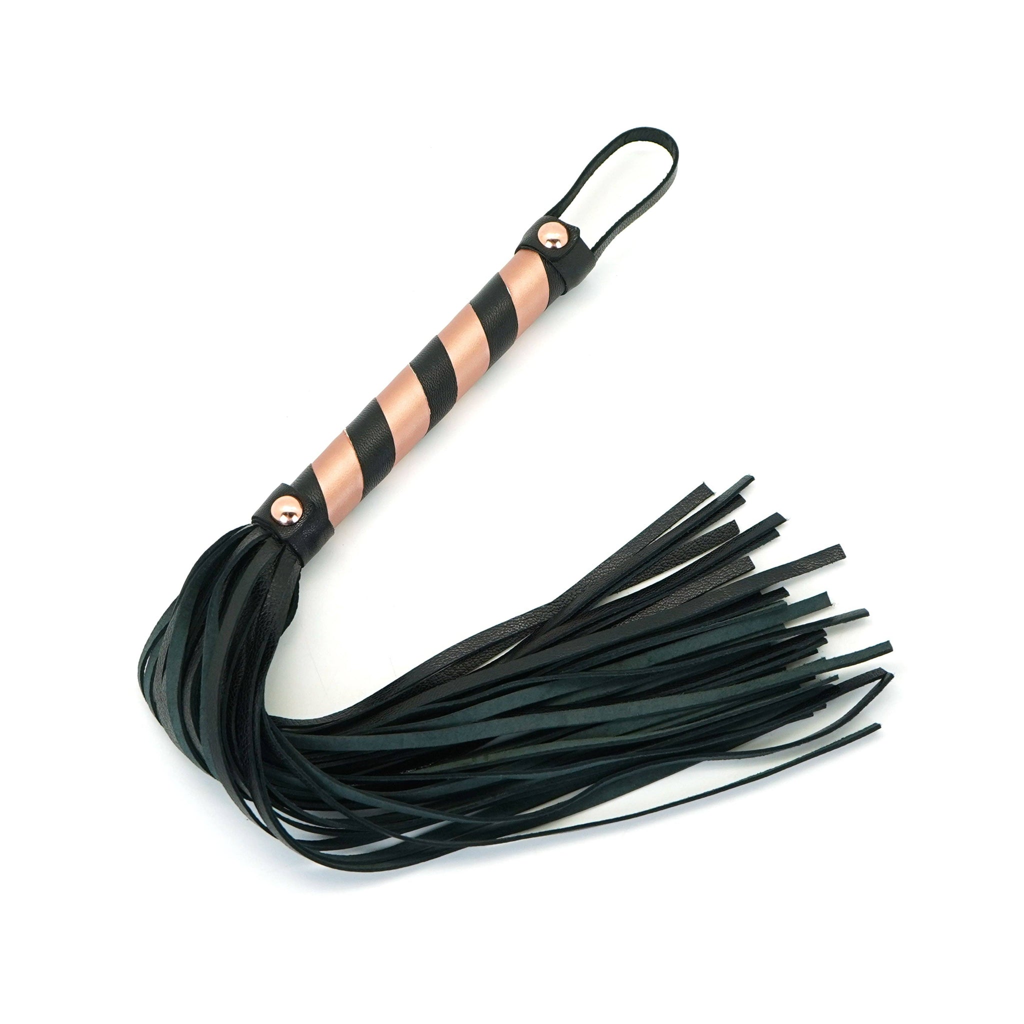 Rose Gold Memory - Leather Flogger Whip