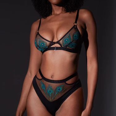 Hera Panties - Black Peacock