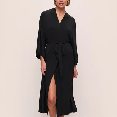 Gisele Separates Long Robe - Black