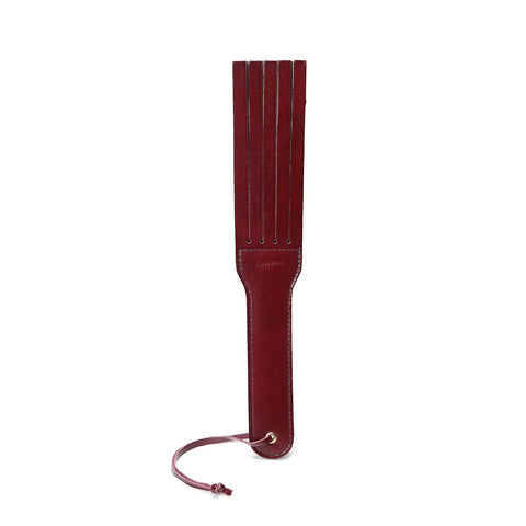 Leather Split Tawse Paddle - Wine Red