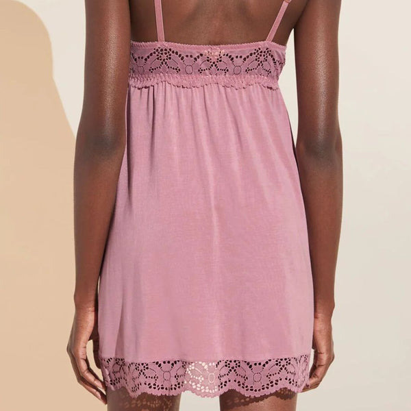 Beatrix Plunge Chemise - Foxglove