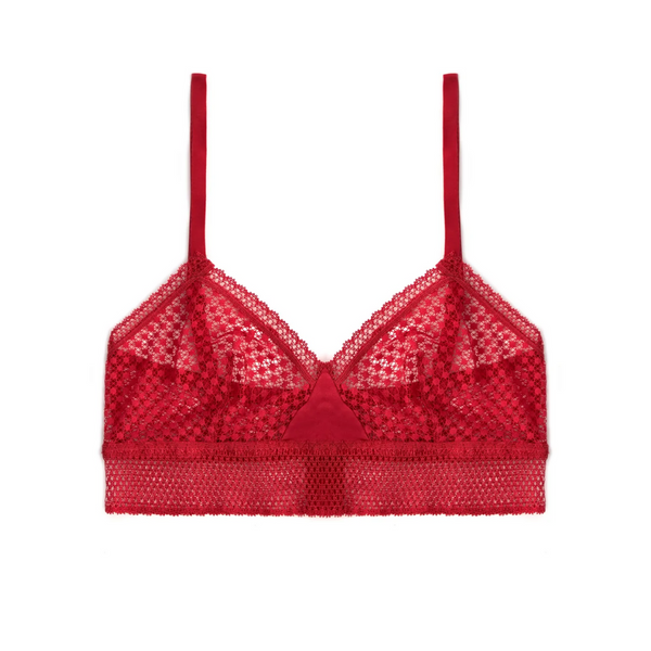Made with original stretch pointelle mesh that looks like a mini checkerboard up close and a chic fishnet from a distance.