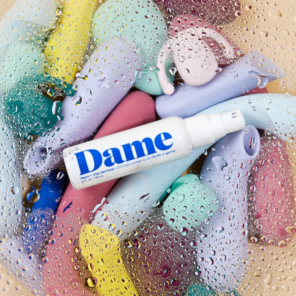 Keep it clean with Dame's hand and vibe sanitizer