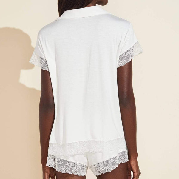 Lace detail on top and short