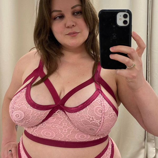 Triangle Cut-Out Bralette - Raspberry Fields